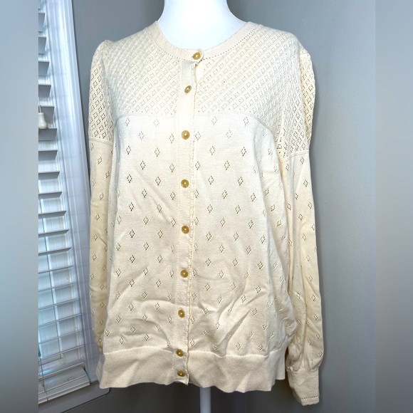 Boden Cream Button-Up Cardigan - Picture 1 of 7